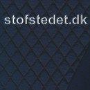 Kraftig quiltet strik i marine