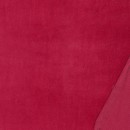 Fast Velour i bomuld, mørk rosa / støvet rød