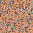 Let 100% viscose med grene og blomster i laks.