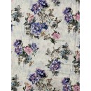 Let 100% viscose i lyseblå med digitalt print med store blomster