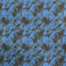 Rest Viscose jersey batik i cirkler i blå, flaskegrøn, sort, 40 cm.