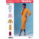 Simplicity 8982 Kjole bluse og nederdel til strikstof