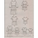 Simplicity 9454 Kjole med flæser til dame + barn