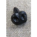 Bamse-/ Dyrenæse m/låsering 12 mm. sort