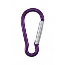 Karabinhage i lilla/cerisse 60x30 mm.