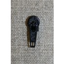 Lynlås-skyder 4 mm. i sort