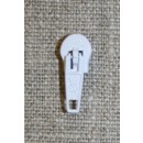 Lynlås-skyder 4 mm. i hvid