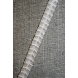 Satin-bånd med læg, creme-off-white